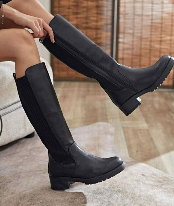 Knee Length Black Boots