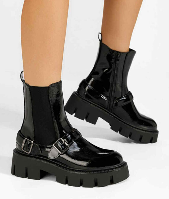 Patent Chelsea Boots