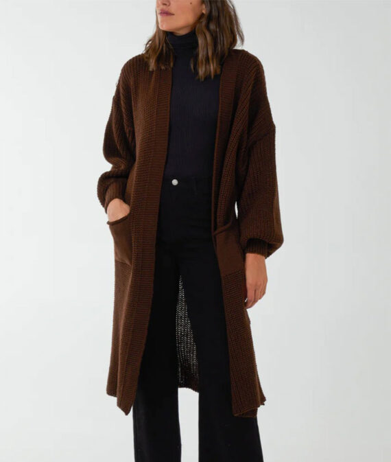 Chocolate Maxi Cardigan