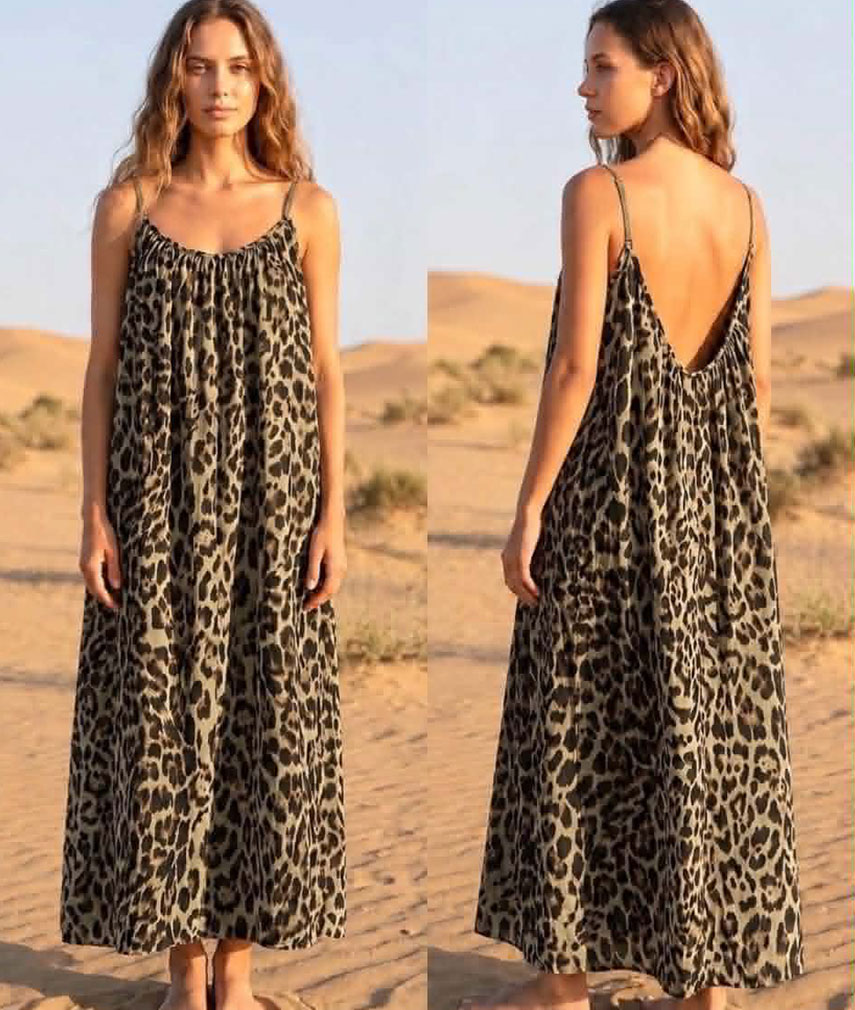 1 Leopard Maxi Dress - Image 4