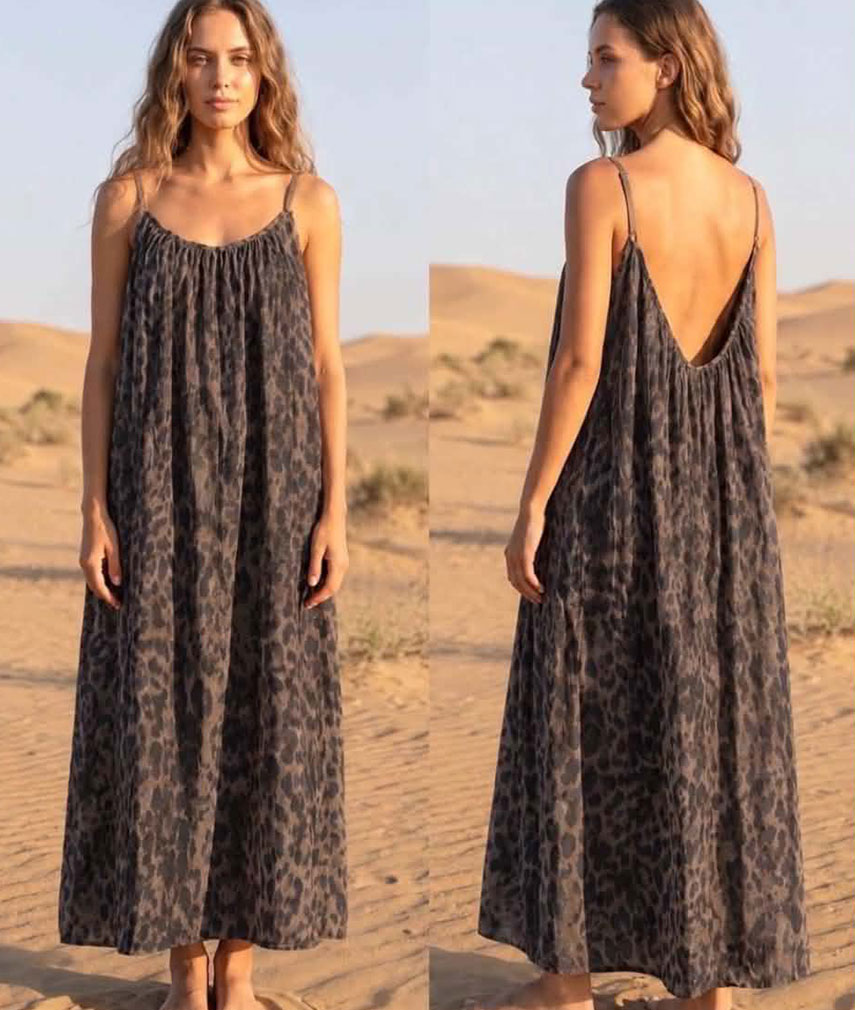2 Leopard Maxi Dress - Image 1