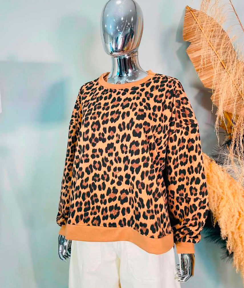 4 Leopard Print Sweatshirt - Image 1