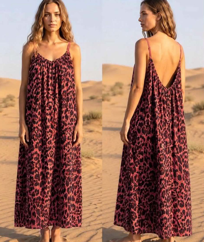 4 Leopard Maxi Dress - Image 2