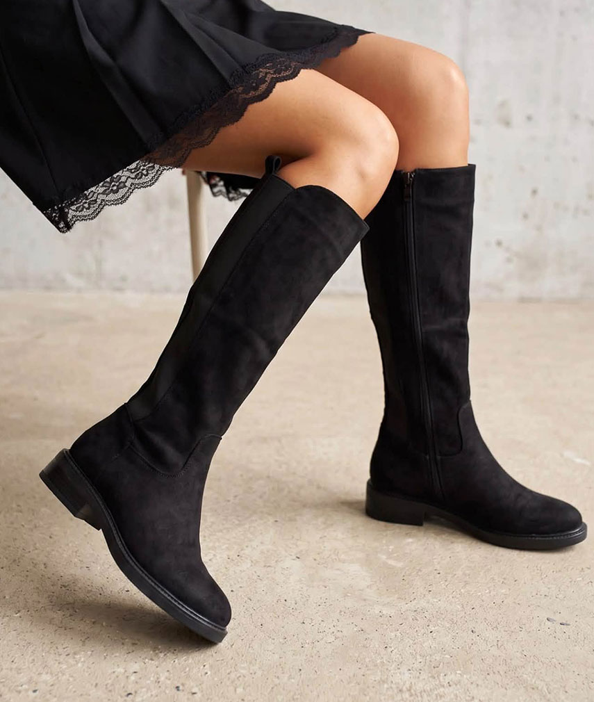 1 Black Knee High Boots - Image 1