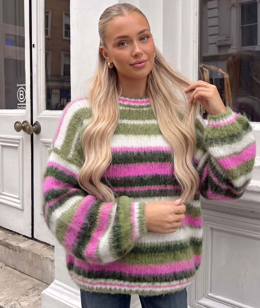 3 Super Soft Chunky Stripe Jumper - Image 2